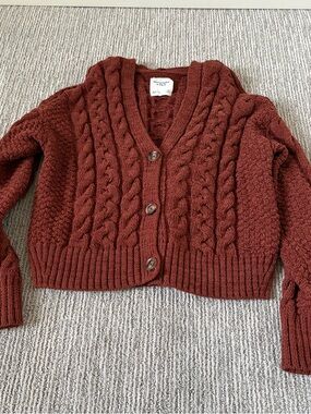 Abercrombie Women’s Cable-knit Cardigan Button Sweater